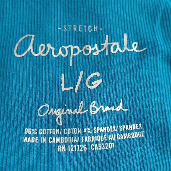Aeropostale Womens Stretch Tank Top Size L Color Teal - Picture 4 of 4